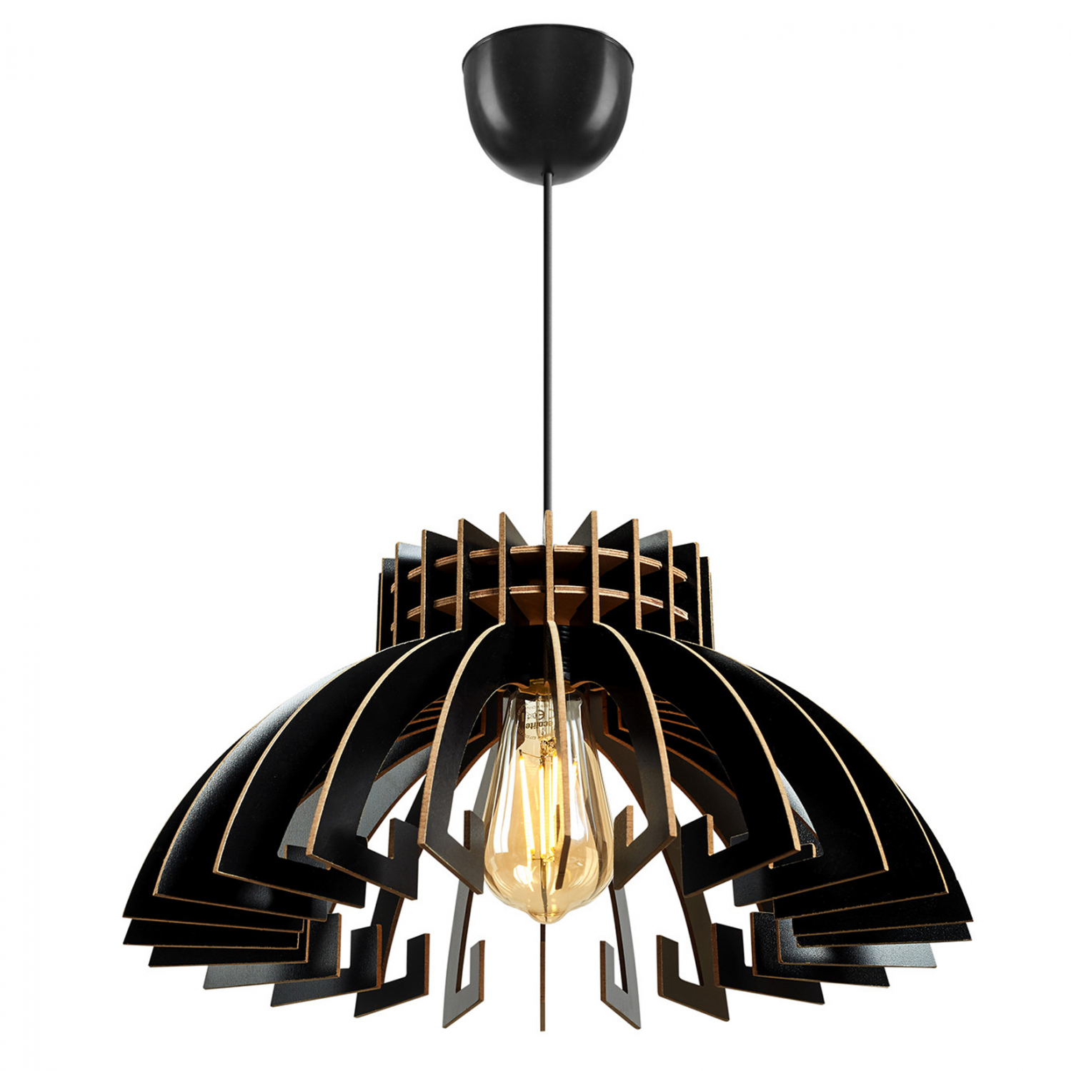 ΦΩΤΙΣΤΙΚΟ ΟΡΟΦΗΣ ΞΥΛΙΝΟ ΚΡΕΜΑΣΤΟ ΜΑΥΡΟ HM7350.03 Φ54x65Υ εκ. 1τμχ