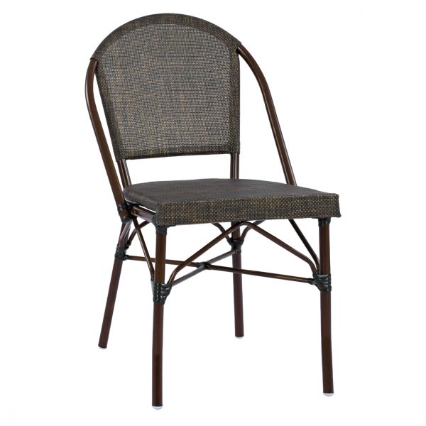 ΚΑΡΕΚΛΑ PRETORIA ΜΕΤΑΛΛΙΚΗ BAMBOO LOOK ΚΑΦΕ HM5718 54x62x89 εκ. 1τμχ