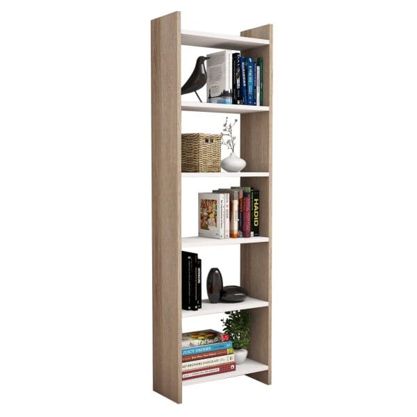 ΒΙΒΛΙΟΘΗΚΗ CLASSIKER HM9226.12 ΜΕΛΑΜΙΝΗΣ SONΟMA-ΛΕΥΚΟ 48,5x22x160Υεκ. 1τμχ