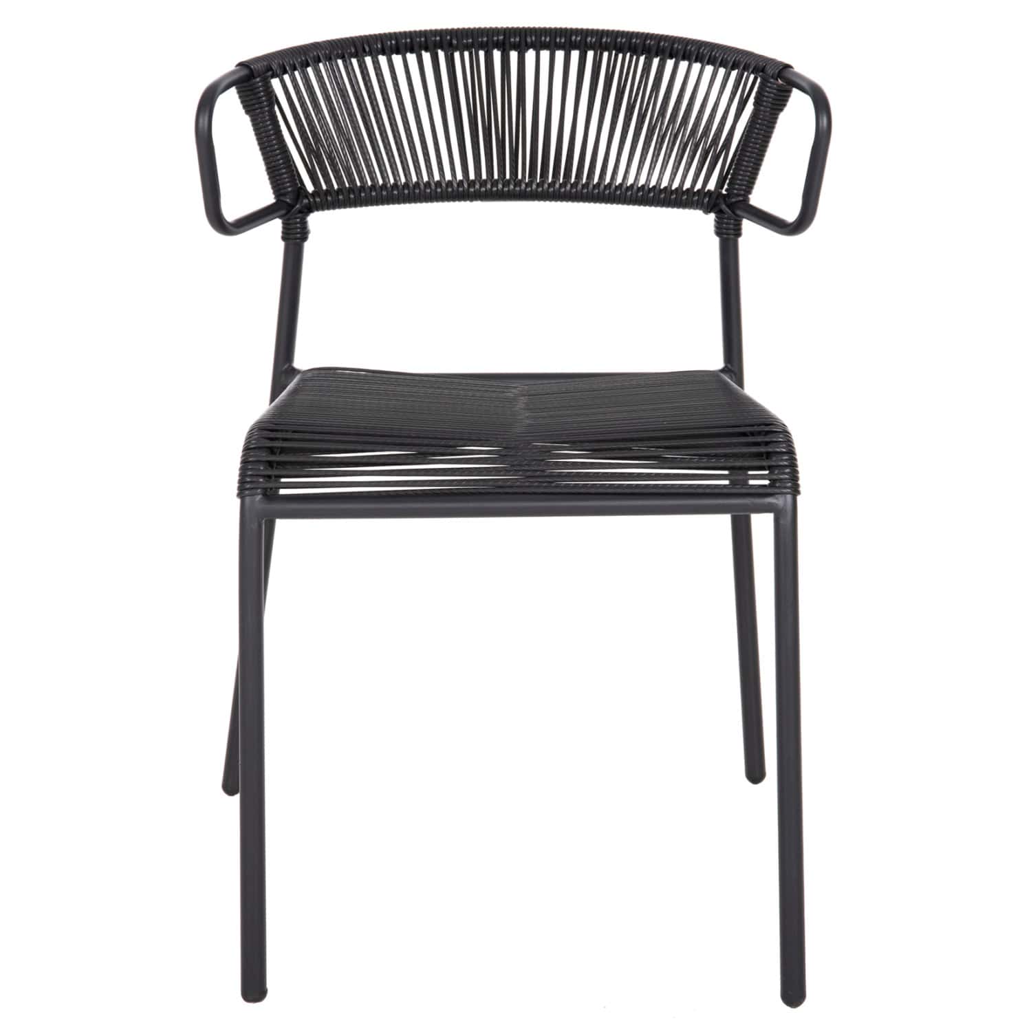 ΚΑΡΕΚΛΑ SUKI HM6053.02 ΜΕΤΑΛΛO KAI ΣΥΝΘΕΤΙΚΟ RATTAN ΣΕ ΜΑΥΡΟ 54x62x80Υεκ 1τμχ - Image 3