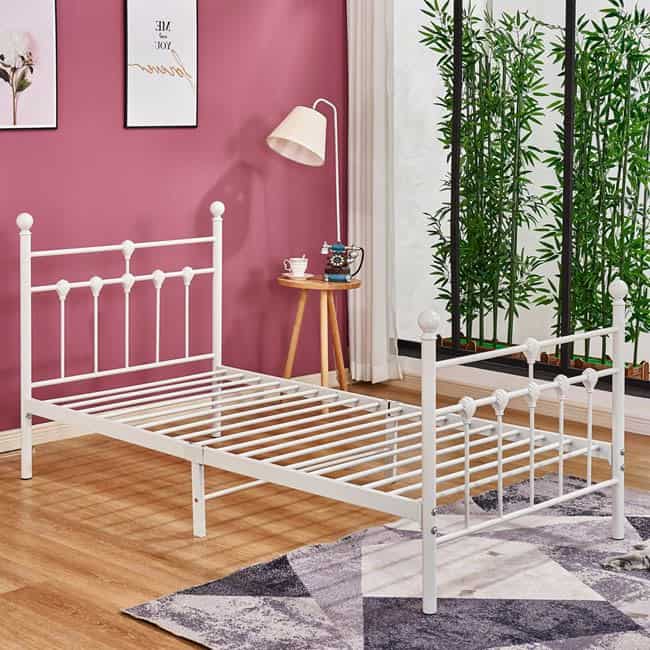 ΚΡΕΒΑΤΙ ΜΕΤΑΛΛΙΚΟ JACINDA 90x190 εκ. ΛΕΥΚΟ ΧΡΩΜΑ HM574.02 1τμχ - Image 2