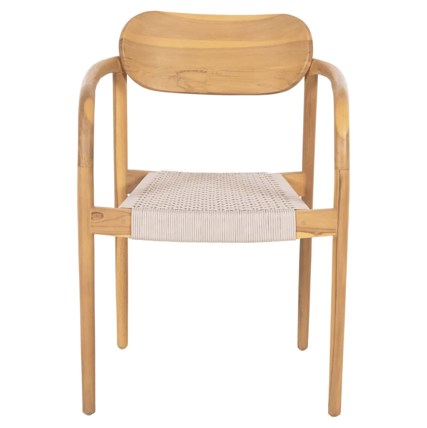 ΠΟΛΥΘΡΟΝΑ OSLO HM9636.07 ΞΥΛΟ TEAK ΦΥΣΙΚΟ & ΜΠΕΖ ΣΧΟΙΝΙ 55x54x80Yεκ. 1τμχ - Image 3