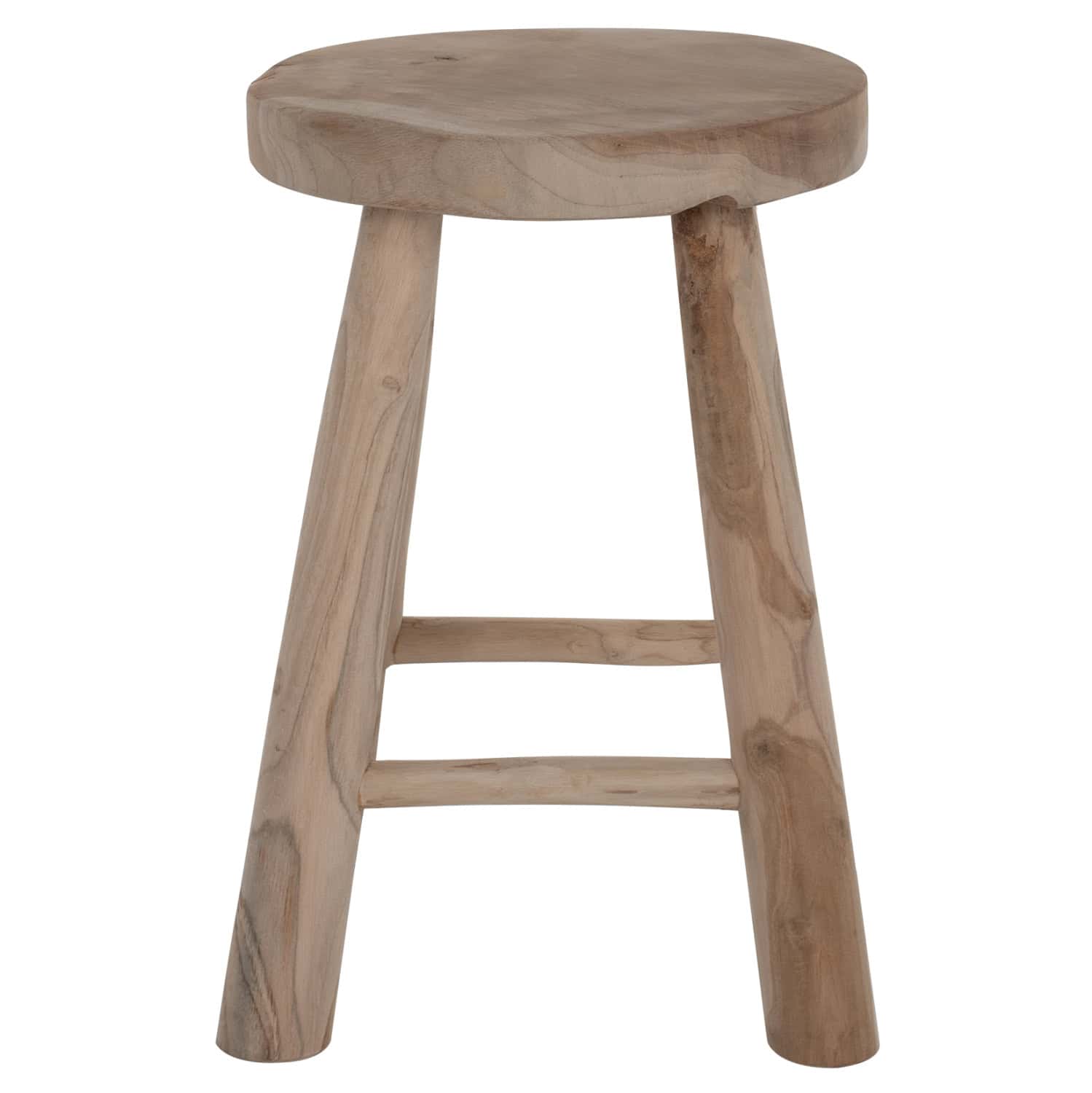 ΣΚΑΜΠΟ KONT HM9337 ΑΠΟ ΜΑΣΙΦ ΞΥΛΟ TΕΑK ΦΥΣΙΚΟ ΧΑΜΗΛΟΥ ΥΨΟΥΣ Φ35Χ45Υεκ. 1τμχ - Image 3