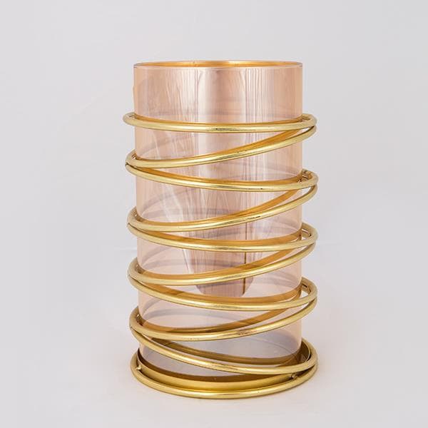 ΚΗΡΟΠΗΓΙΟ ΜΕ ΜΕΛΙ ΓΥΑΛΙ  ΜΕΤΑΛΛΙΚΟ ΧΡΥΣΟ 1 ΘΕΣΗ 13.5x13.5x22.5cm