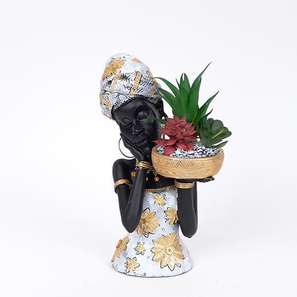 ΔΙΑΚΟΣΜΗΤΙΚΟ ΓΛΥΠΤΟ ΓΥΝΑΙΚΑ ΜΕ ΓΛΑΣΤΡΑ ΛΟΥΛΟΥΔΙ 20x13x27cm