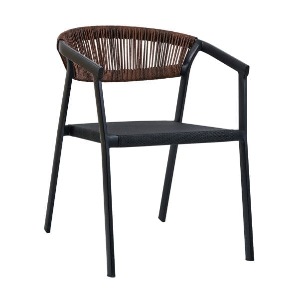 Πολυθρόνα Cactus-TX καφέ με μαύρο σκελετό 57 x 64.5 x 76