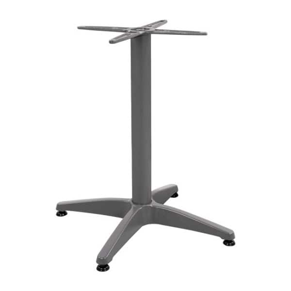 ΒΑΣΗ ΑΛΟΥΜΙΝΙΟΥ 4ΝΥΧΗ 66Χ66X69Υεκ. ΜΕ ΣΤΑΥΡΟ 45x45εκ. HM448.04 ΓΚΡΙ 1τμχ