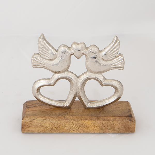 ΠΟΥΛΙΑ ΜΕΤΑΛΛΙΚΑ - ΞΥΛΙΝΑ ΑΣΗΜΙ 20x5x18cm