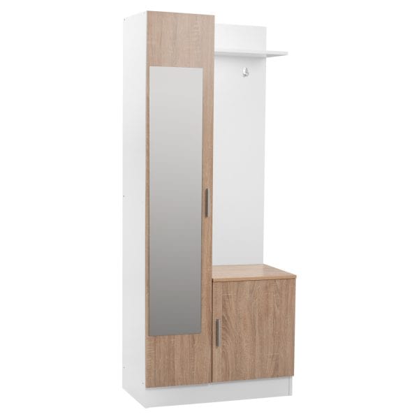 ΕΠΙΠΛΟ ΕΙΣΟΔΟΥ ΜΕ ΚΑΘΡΕΠΤΗ JANICE HM2264 SONAMA ΛΕΥΚΟ 70x37x181 εκ. 1τμχ