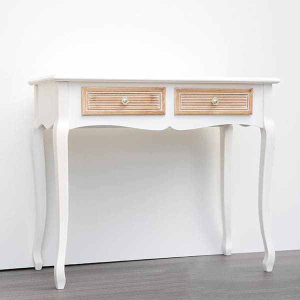 ΚΟΝΣΟΛΑ ΞΥΛΙΝΗ ΛΕΥΚΗ - NATURAL 90x40x78cm