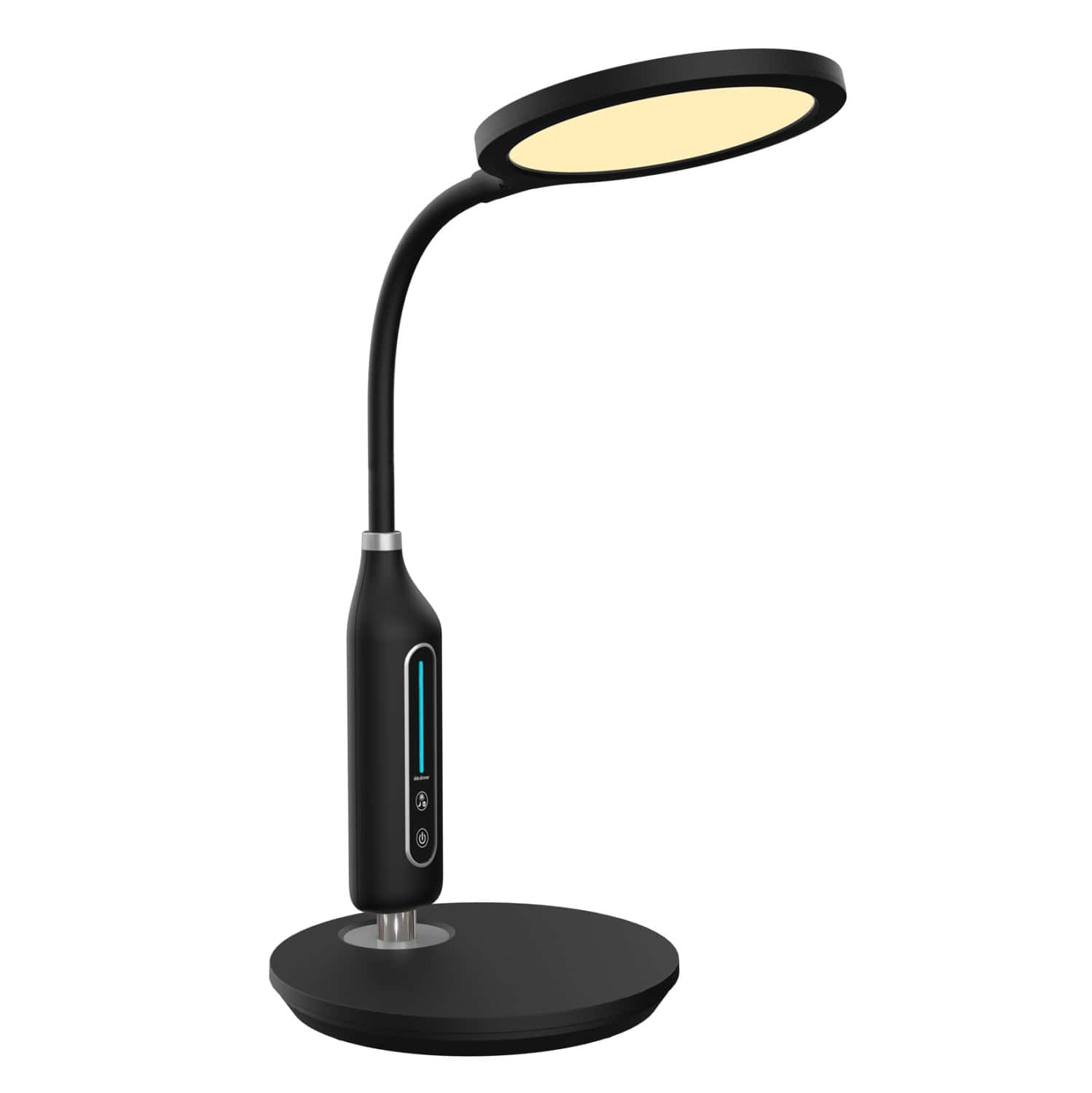 ΦΩΤΙΣΤΙΚΟ ΓΡΑΦΕΙΟΥ LED BLAIN HM4460.02 ΜΑΥΡΟ ABS & ΣΙΛΙΚΟΝΗ Φ18,5x40,7Υ εκ. 1τμχ