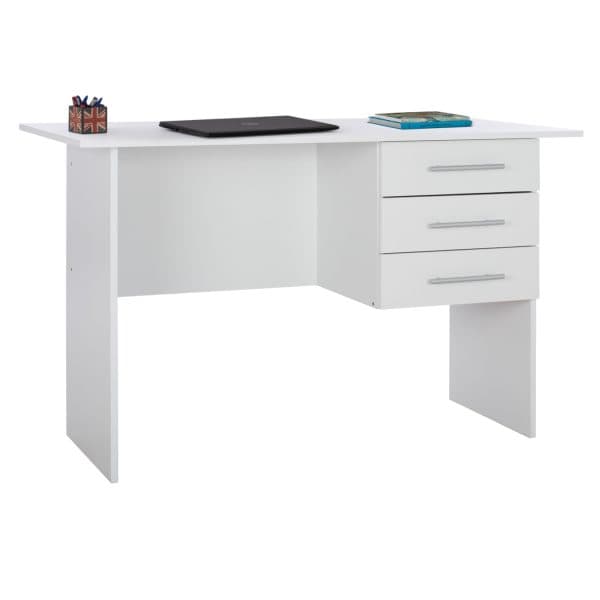 ΓΡΑΦΕΙΟ ΜΕΛΑΜΙΝΗΣ ENSLEY HM2029.05 ΜΕ 3 ΣΥΡΤΑΡΙΑ ΛΕΥΚΟ 120X60X76 εκ. 1τμχ