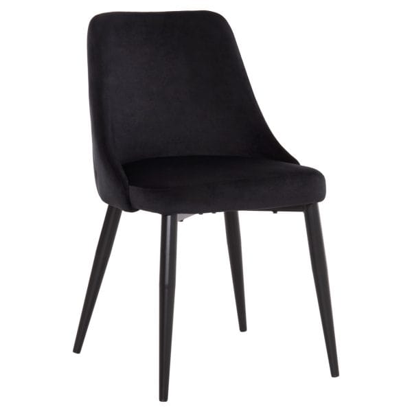 ΚΑΡΕΚΛΑ SERENITY HM8527.14 ΒΕΛΟΥΔΟ ΜΑΥΡΟ ΜΕ ΜΑΥΡΑ ΜΕΤΑΛΛΙΚΑ ΠΟΔΙΑ 51x54x83,5Υεκ. 2τμχ