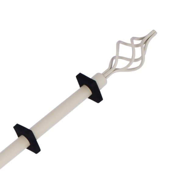 ΚΟΥΡΤΙΝΟΞΥΛΟ 110-210cm HM11280.02 ΜΕΤΑΛΛΙΚΟ ΠΤΥΣ/ΝΟ IVORY Ε-0316 ΓΥΡΙΣΤΟ 1τμχ