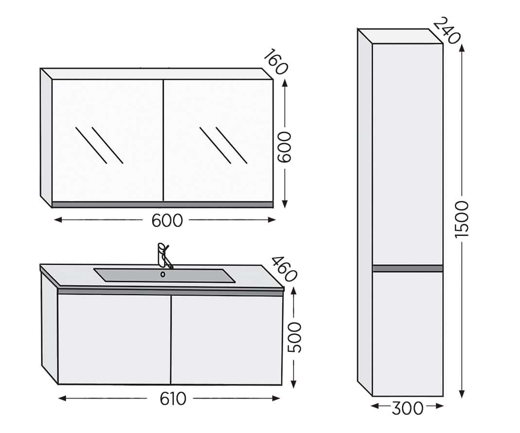 Royal Bath Madrid/60 Grey 5MD60AGR - Image 2