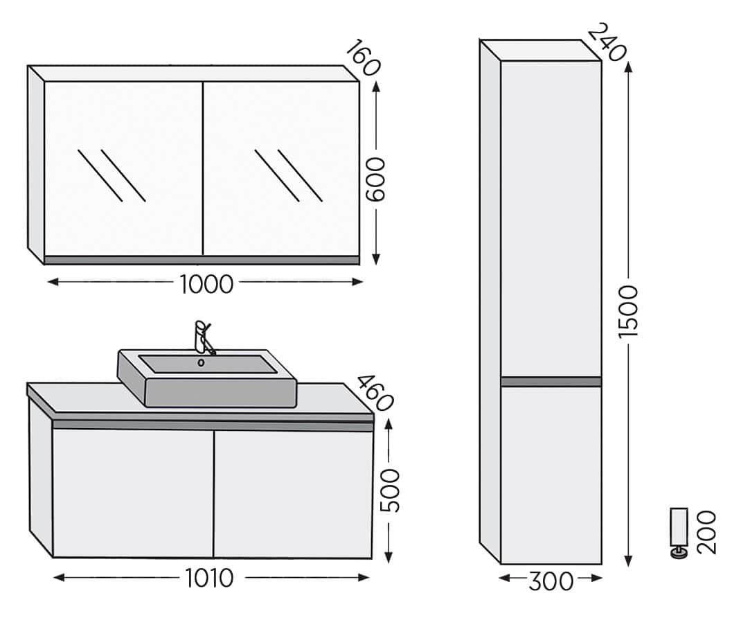 Royal Bath Madrid/100 Grey 5MDCT100AWH - Image 2