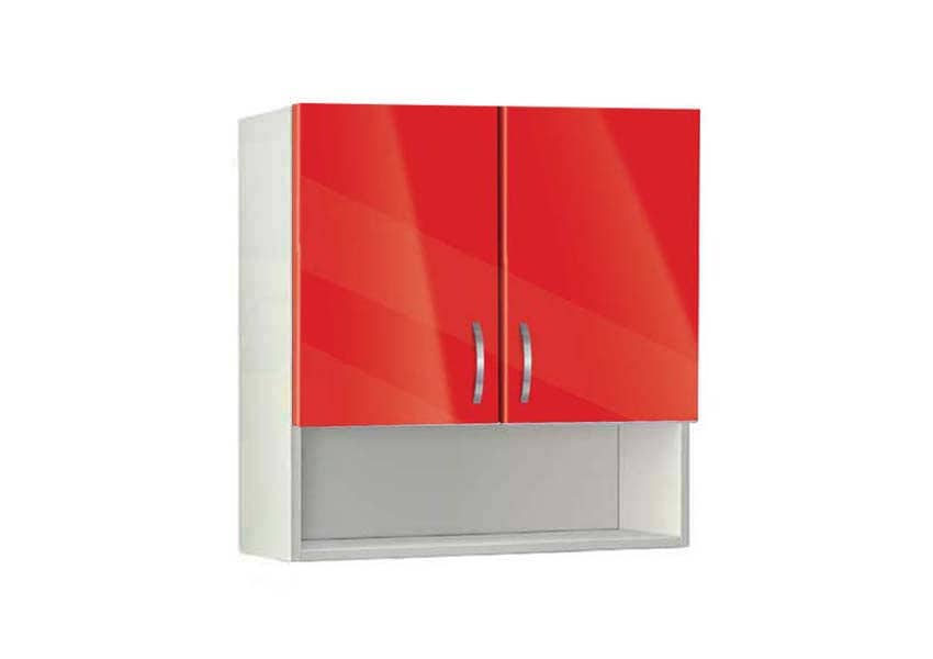 Ντουλάπι Κουζίνας κρεμαστό με ράφι 60εκ, No 60 P, Genomax - Image 2