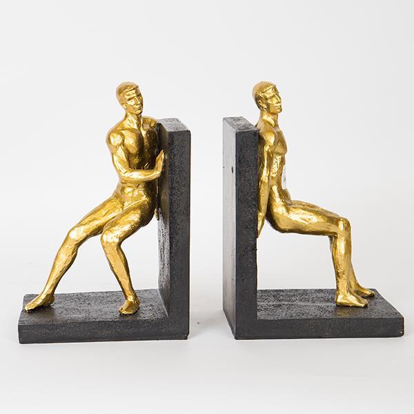 S/2 ΒΙΒΛΙΟΣΤΑΤΗΣ ΜΑΥΡΟΣ - ΧΡΥΣΟΣ 33.5x11.5x25cm