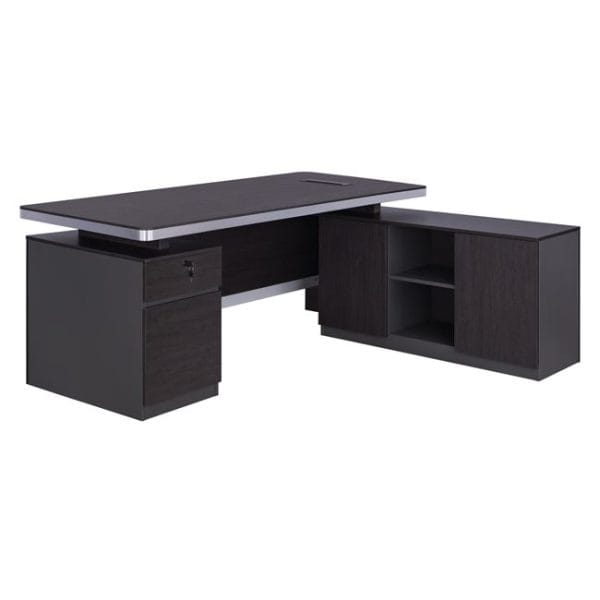 ΕΠΑΓΓΕΛΜΑΤΙΚΟ ΓΡΑΦΕΙΟ ΔΕΞΙΑ ΓΩΝΙΑ HM2092R ROSEWOOD 180X160X76Y εκ. 1τμχ
