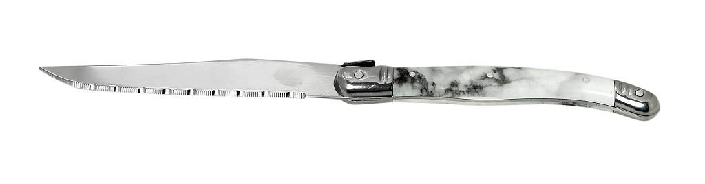 ANTIQUE CUT ΜΑΧΑΙΡΙ STEAK ΑΣΗΜΙ ΛΕΥΚΗ ΛΑΒΗ - NEW BLADE- SS420 1