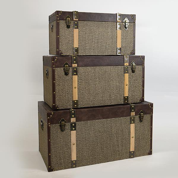 S/3 ΜΠΑΟΥΛΑ ΞΥΛΙΝΑ ΚΑΦΕ-ΜΠΕΖ 80x40x40cm/ 70x35x35cm/ 60x30x30cm