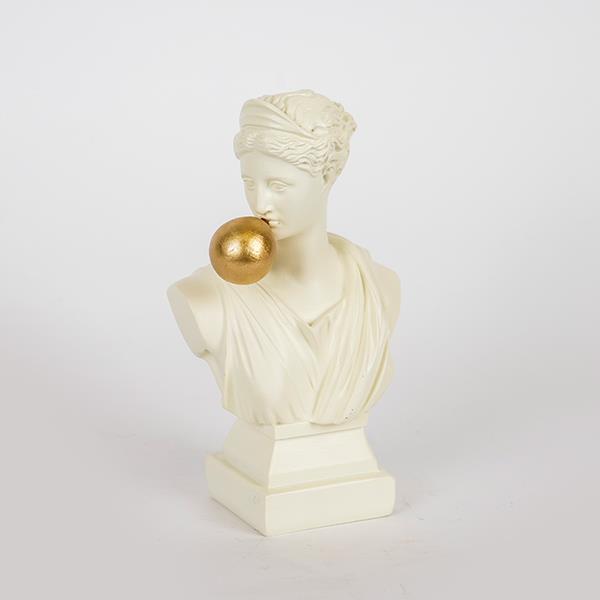 ΔΙΑΚΟΣΜΗΤΙΚΟ ΓΛΥΠΤΟ ΠΡΟΤΟΜΗ ΛΕΥΚΟ-ΧΡΥΣΟ 9x6x16cm