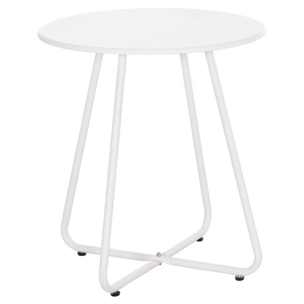 ΒΟΗΘΗΤΙΚΟ ΤΡΑΠΕΖΑΚΙ ΜΕΤΑΛΛΙΚΟ ΣΤΡΟΓΓΥΛΟ SAMMON HM6271.02 ΛΕΥΚΟ Φ45x50Υεκ 1τμχ