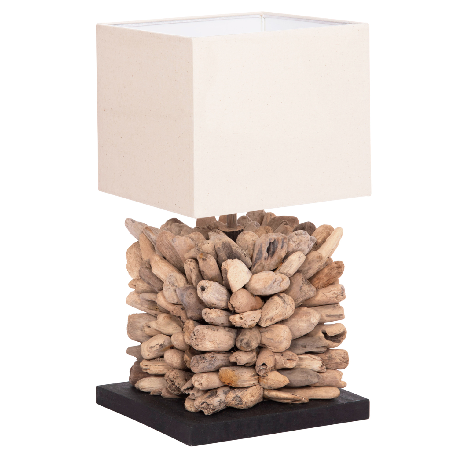 ΕΠΙΤΡΑΠΕΖΙΟ ΦΩΤΙΣΤΙΚΟ ΣΧΗΜΑ ΚΥΒΟΥ TWIGGY HM4425 DRIFTWOOD & ΛΕΥΚΟ ΚΑΠΕΛΟ 24x24x46Υεκ 1τμχ