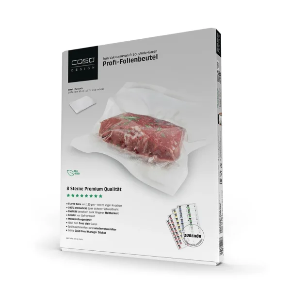 Ανταλλακτικές Σακούλες Γκοφρέ 25ΤΜΧ 40x60cm Vacuum 1218 CASO Design