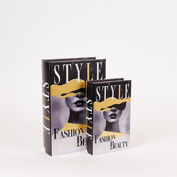 S/2 ΔΙΑΚΟΣΜΗΤΙΚΑ ΚΟΥΤΙΑ STYLE FASHION BEAUTY ΞΥΛΙΝΟ ΜΠΛΕ 27x18x7cm