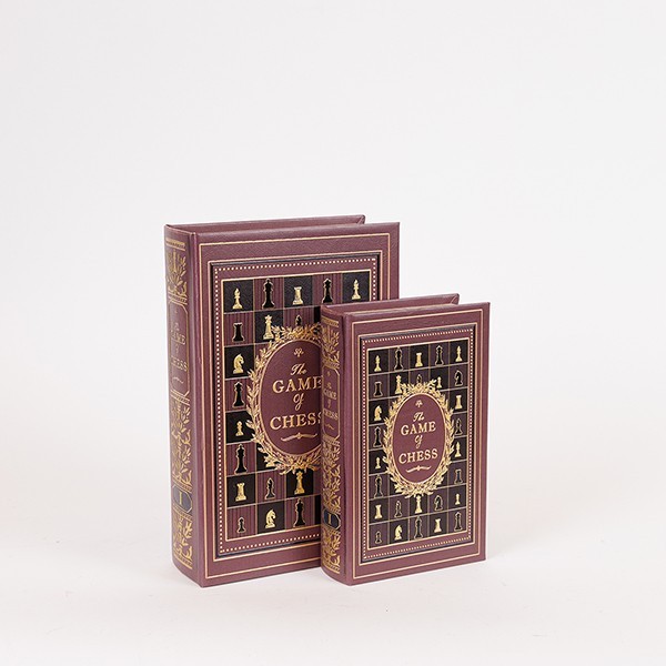 S/2 ΔΙΑΚΟΣΜΗΤΙΚΑ ΚΟΥΤΙΑ GAME OF CHESS ΞΥΛΙΝΟ ΚΑΦΕ 27x18x7cm