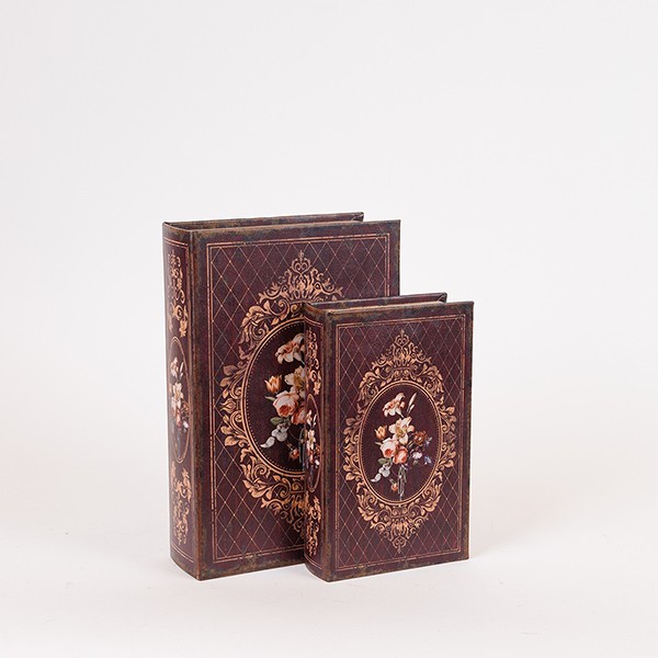 S/2 ΔΙΑΚΟΣΜΗΤΙΚΑ ΚΟΥΤΙΑ ΞΥΛΙΝΑ ΚΑΦΕ 27x18x7cm