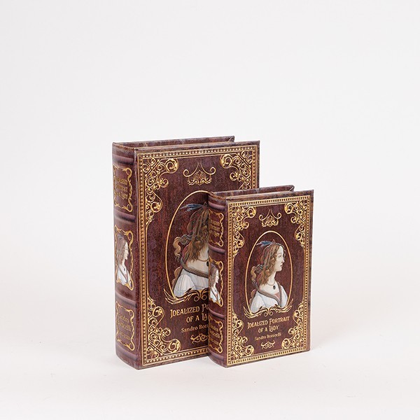 S/2 ΔΙΑΚΟΣΜΗΤΙΚΑ ΚΟΥΤΙΑ ΞΥΛΙΝΟ ΚΑΦΕ 27x18x7cm