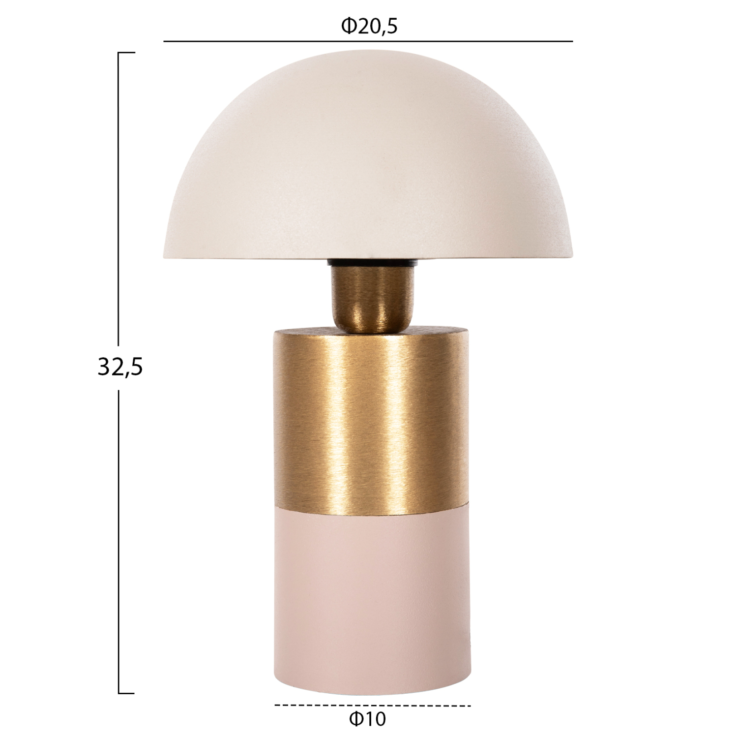 ΕΠΙΤΡΑΠΕΖΙΟ ΦΩΤΙΣΤΙΚΟ PUNE HM4245.10 ΜΕΤΑΛΛΟ ΣΕ ΜΠΕΖ-ΧΡΥΣΟ Φ20,5x32,5Υεκ. 1τμχ - Image 2