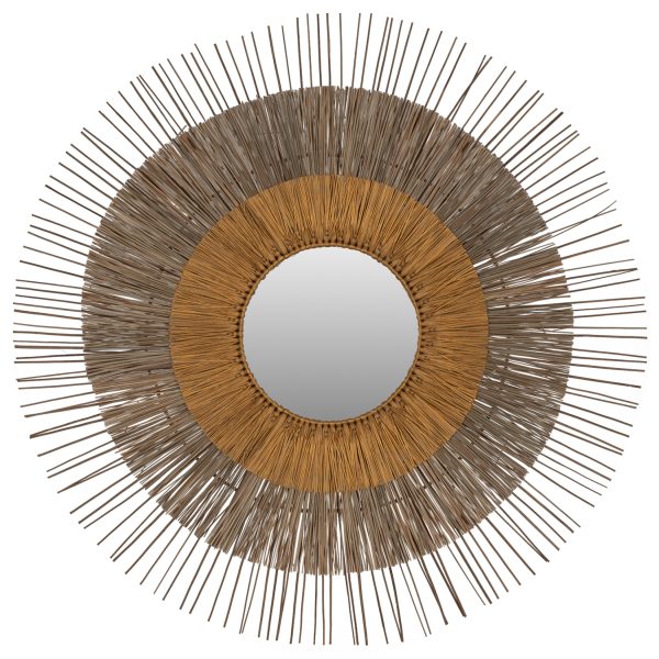 ΚΑΘΡΕΠΤΗΣ ΜΕ ΠΛΑΙΣΙΟ MENDONG GRASS Φ105εκ ΣΕ ΧΡΩΜΑ ΦΥΣΙΚΟ ΧΡΥΣΟ HM7798 1τμχ