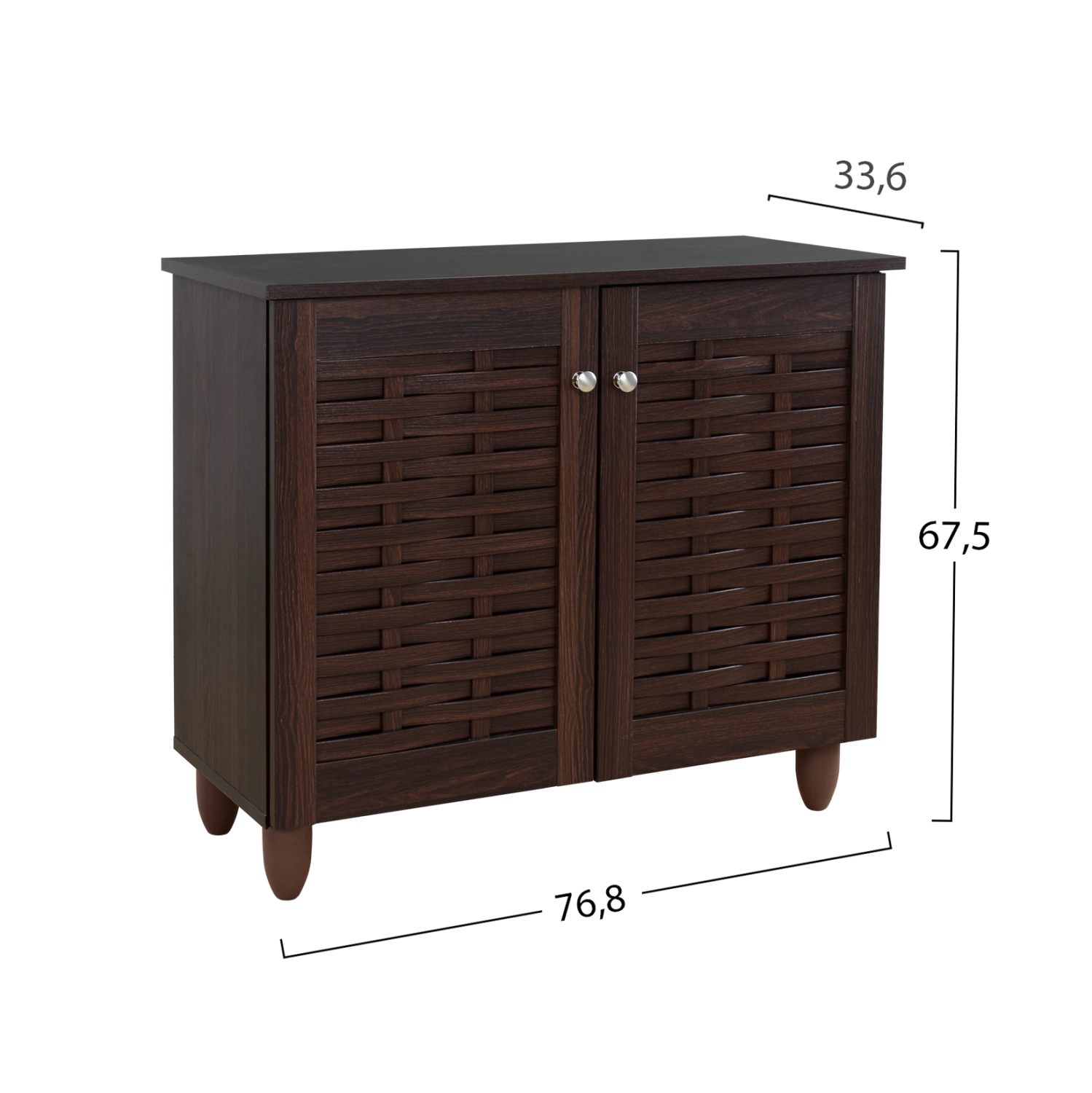 ΠΑΠΟΥΤΣΟΘΗΚΗ-ΝΤΟΥΛΑΠΙ ΞΥΛΙΝΗ CASSIOPE HM2208.01 WENGE 77Χ34Χ67.5Υεκ. 1τμχ - Image 2