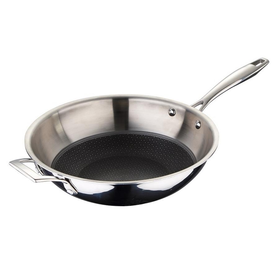 WOK Φ28x8cm ΑΝΟΞEIΔΩΤΟ HI-TECH-3 BGMP-1634 - BERGNER 1τμχ