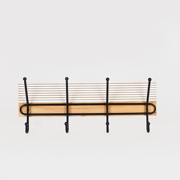 ΚΡΕΜΑΣΤΡΑ ΤΟΙΧΟΥ 4 ΘΕΣΕΩΝ ΜΕΤΑΛΛΟ-ΞΥΛΟ 48x9x20cm
