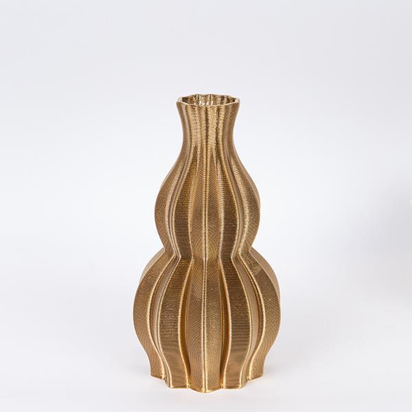 ΒΑΖΟ ΠΟΡΣΕΛΑΝΙΝΟ 3D ΧΡΥΣΟ 16x16x30cm