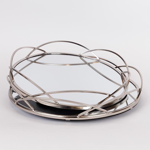 S/2 ΠΕΡΙΣΤΡΕΦΟΜΕΝΟΣ ΔΙΣΚΟΣ ΜΕΤΑΛΛΙΚΟΣ ΜΕ ΚΑΘΡΕΦΤΗ ΑΣΗΜΙ 39x5.5cm / 30.5x5.5cm