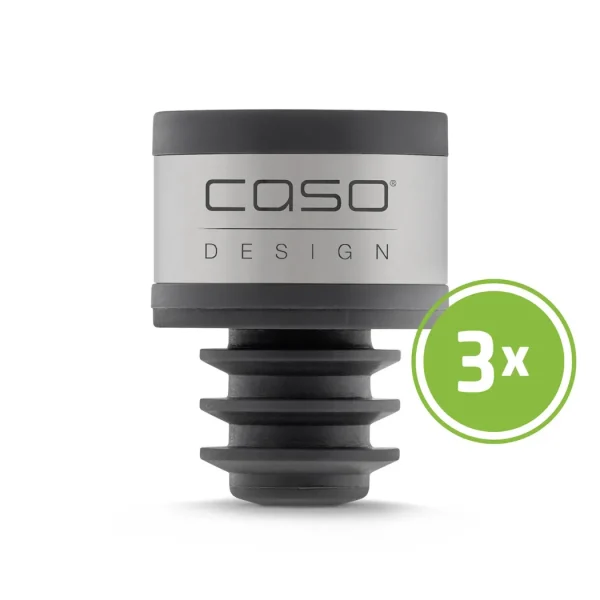 Πώμα Vacuum για Φιάλες Κρασιών ΣΕΤ 3ΤΜΧ 1257 Caso Design