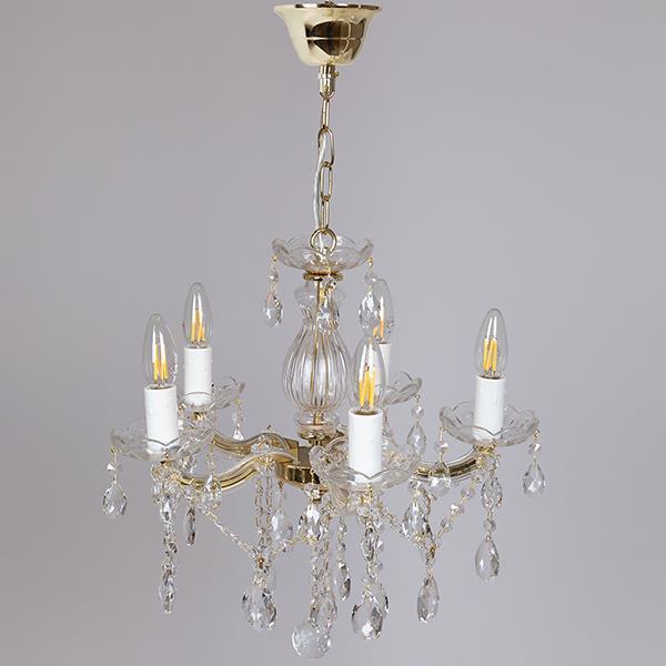ΠΟΛΥΕΛΑΙΟΣ 5ΦΩΤΟΣ ΜΕ ΚΡΥΣΤΑΛΛΑ ΧΡΥΣΟΣ 45x42cm