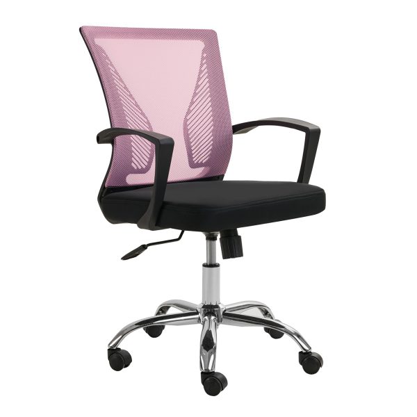 Kαρέκλα γραφείου Grace ροζ 57 x 58 x 93-102