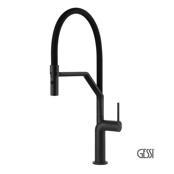 Μπαταρία Νεροχύτη Κουζίνας Stelo Gessi Black Matt