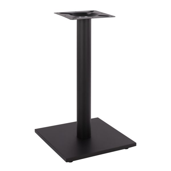 ΒΑΣΗ ΜΕΤΑΛΛΙΚΗ ΜΑΥΡΗ ΜΑΤ 40Χ40Χ72Υεκ. ΜΕ ΡΕΓΟΥΛΑΤΟΡΟΥΣ HM421.11 1τμχ