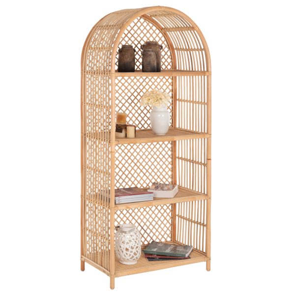 ΒΙΒΛΙΟΘΗΚΗ SIMOK HM9552 ΑΠΟ ΦΥΣΙΚΟ RATTAN ΣΕ ΦΥΣΙΚΟ ΧΡΩΜΑ 80x40x182Υεκ. 1τμχ