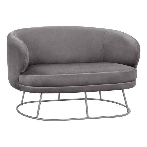 ΚΑΝΑΠΕΣ 2ΘΕΣΙΟΣ ARIEN HM8492.01 ΑΠΟ ΒΕΛΟΥΔΟ ΓΚΡΙ ΜΕ ΑΣΗΜΙ ΒΑΣΗ 125Χ80Χ84Υ εκ. 1τμχ