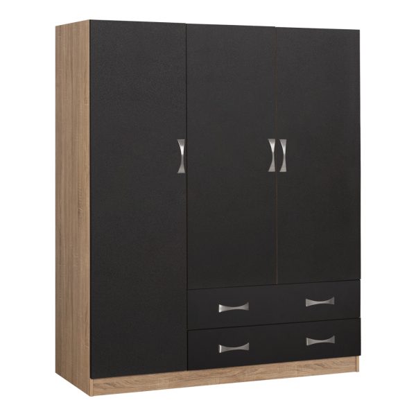 ΝΤΟΥΛΑΠΑ 3ΦΥΛΛΗ CARLY HM384.04 ΜΕ ΔΥΟ ΣΥΡΤΑΡΙΑ SONAMA-ΓΚΡΙ 150X55Χ180Υεκ. 1τμχ