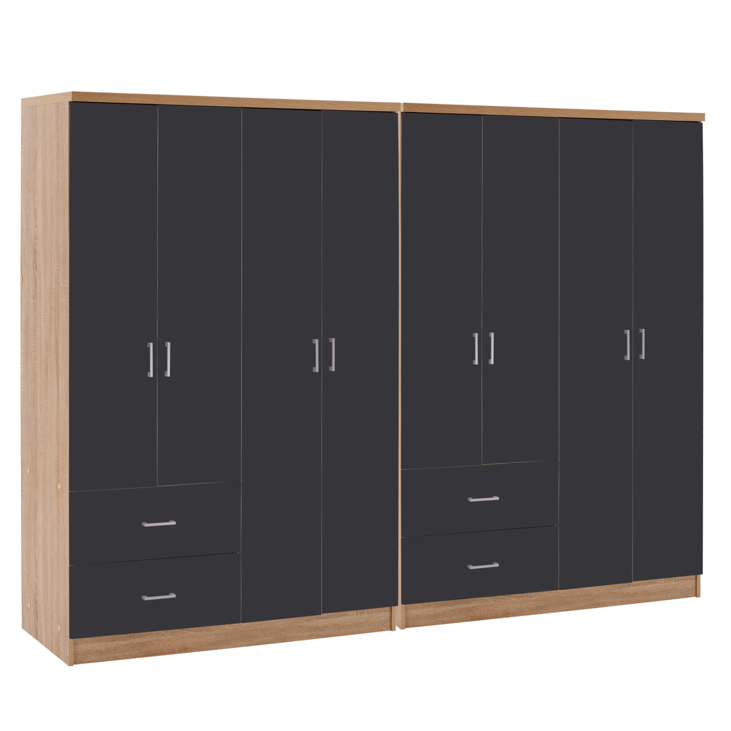 ΝΤΟΥΛΑΠΑ 8ΦΥΛΛΗ BRIANA HM21237.01 ΜΕΛΑΜΙΝΗ SONAMA & ΣΚΟΥΡΟ ΓΚΡΙ 241x42,5Χ180,5Υεκ. 1τμχ