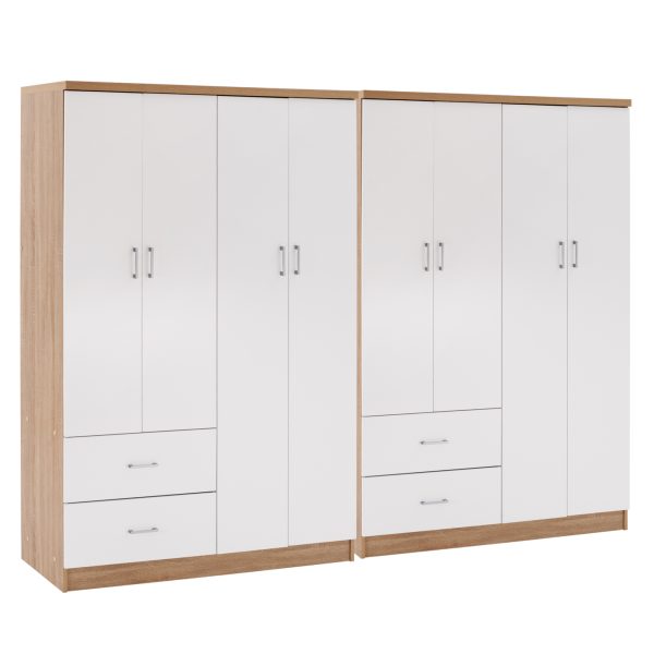 ΝΤΟΥΛΑΠΑ 8ΦΥΛΛΗ BRIANA HM21237.02 ΜΕΛΑΜΙΝΗ SONAMA & ΛΕΥΚΟ 241x42,5Χ180,5Υεκ. 1τμχ